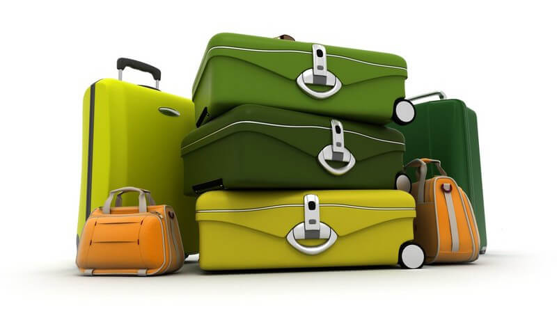 Grafik Reisegepäck: Koffer auf weißem Hintergrund