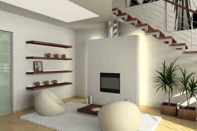 Kupferne Töne tauchen die Wohnräume in ein extravagantes Licht