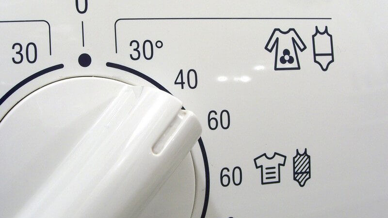 Nahaufnahme Waschprogramme von Waschmaschine
