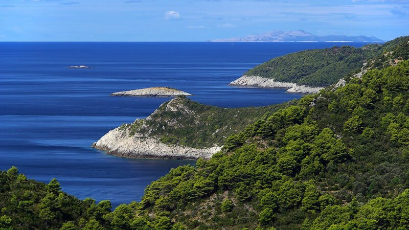Mljet Küste in Kroatien