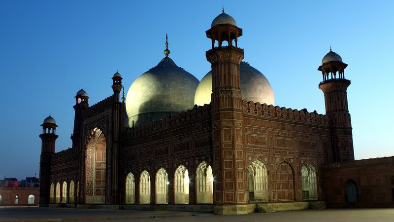 Die Badshahi-Moschee in Pakistan
