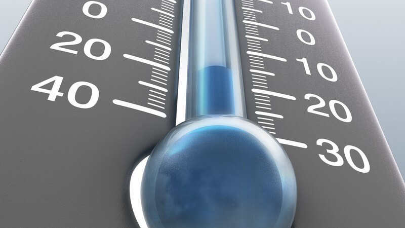 Thermometer bei unter 0 Grad Celsius
