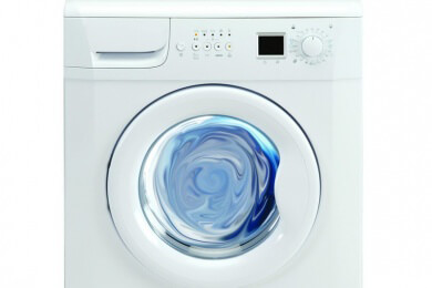 Französischer Erfinder baut Hunde-Waschmaschine