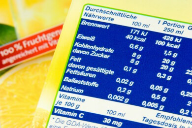 Europa wird zu dick - Ernährungsexperten begrüßen die Nährwert-Tabellen auf Lebensmitteln
