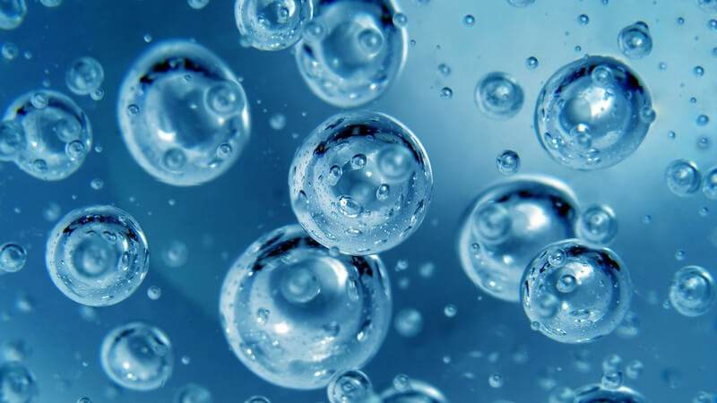 Nahaufnahme Wasserblasen