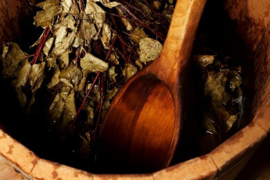 Birkenquast für Massage und Aroma in der Sauna