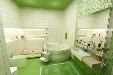 Eine Whirlwanne im eigenen Badezimmer