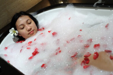 Die passende Geschenkidee - Badeflocken