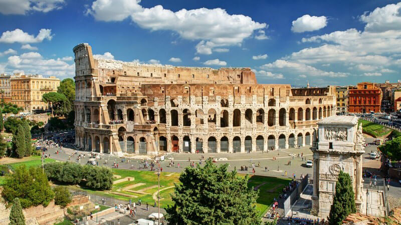 Blick auf das Kolosseum in Rom, Italien