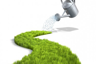 Der Rasen sollte bei Schnee nicht betreten werden