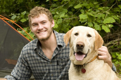 Nicht jeder Hund mag Camping