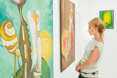 Wie wirkt sich die Maltechnik des Künstlers von Bildern auf den Betrachter aus?