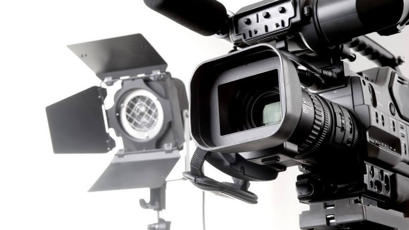 Kamera und Licht für Filmdreh