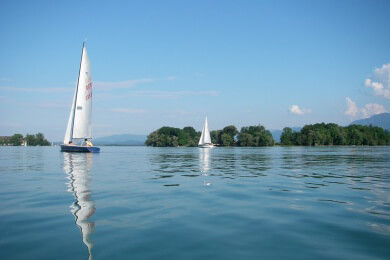 Mit der Segeljolle die Elbe runter